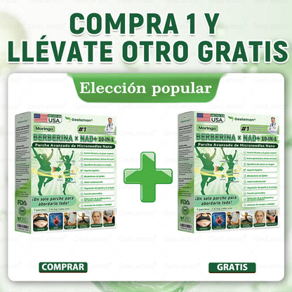 𝐆𝐞𝐞𝐋𝐞𝐦𝐨𝐧® Parche de Microagujas Nano Avanzado 10 en 1 con Moringa, Berberina y NAD+(𝐒𝐨𝐥𝐨 𝐮𝐧𝐚 𝐯𝐞𝐳 𝐚𝐥 𝐝í𝐚, 𝐜𝐚𝐦𝐛𝐢𝐨𝐬 𝐯𝐢𝐬𝐢𝐛𝐥𝐞𝐬 𝐞𝐧 𝟕 𝐝í𝐚𝐬) 𝐏𝐚𝐫𝐚 𝐨𝐛𝐞𝐬𝐢𝐝𝐚𝐝, 𝐏𝐈𝐄𝐋 𝐅𝐋𝐎́𝐂𝐈𝐃𝐀, 𝐝𝐢𝐚𝐛𝐞𝐭𝐞𝐬, 𝐚𝐩𝐧𝐞𝐚 𝐝𝐞𝐥 𝐬𝐮𝐞ñ𝐨, 𝐩𝐫𝐨𝐛𝐥𝐞𝐦𝐚𝐬 𝐚𝐫𝐭𝐢𝐜𝐮𝐥𝐚𝐫𝐞𝐬 𝐲 𝐦á𝐬