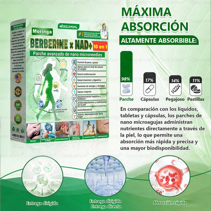 𝐆𝐞𝐞𝐋𝐞𝐦𝐨𝐧® Parche de Microagujas Nano Avanzado 10 en 1 con Moringa, Berberina y NAD+(𝐒𝐨𝐥𝐨 𝐮𝐧𝐚 𝐯𝐞𝐳 𝐚𝐥 𝐝í𝐚, 𝐜𝐚𝐦𝐛𝐢𝐨𝐬 𝐯𝐢𝐬𝐢𝐛𝐥𝐞𝐬 𝐞𝐧 𝟕 𝐝í𝐚𝐬)🎉 𝐏𝐚𝐫𝐚 𝐨𝐛𝐞𝐬𝐢𝐝𝐚𝐝, 𝐏𝐈𝐄𝐋 𝐅𝐋𝐎́𝐂𝐈𝐃𝐀, 𝐝𝐢𝐚𝐛𝐞𝐭𝐞𝐬, 𝐚𝐩𝐧𝐞𝐚 𝐝𝐞𝐥 𝐬𝐮𝐞ñ𝐨, 𝐩𝐫𝐨𝐛𝐥𝐞𝐦𝐚𝐬 𝐚𝐫𝐭𝐢𝐜𝐮𝐥𝐚𝐫𝐞𝐬 𝐲 𝐦á𝐬
