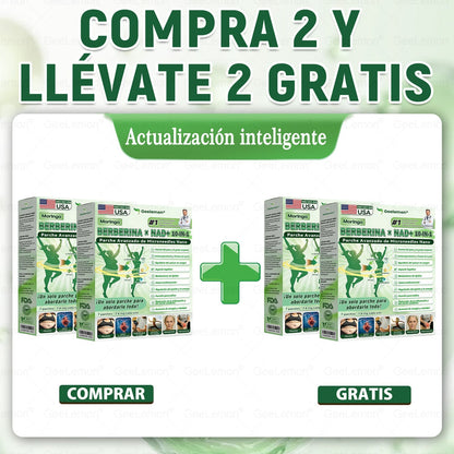 𝐆𝐞𝐞𝐋𝐞𝐦𝐨𝐧® Parche de Microagujas Nano Avanzado 10 en 1 con Moringa, Berberina y NAD+(𝐒𝐨𝐥𝐨 𝐮𝐧𝐚 𝐯𝐞𝐳 𝐚𝐥 𝐝í𝐚, 𝐜𝐚𝐦𝐛𝐢𝐨𝐬 𝐯𝐢𝐬𝐢𝐛𝐥𝐞𝐬 𝐞𝐧 𝟕 𝐝í𝐚𝐬) 𝐏𝐚𝐫𝐚 𝐨𝐛𝐞𝐬𝐢𝐝𝐚𝐝, 𝐏𝐈𝐄𝐋 𝐅𝐋𝐎́𝐂𝐈𝐃𝐀, 𝐝𝐢𝐚𝐛𝐞𝐭𝐞𝐬, 𝐚𝐩𝐧𝐞𝐚 𝐝𝐞𝐥 𝐬𝐮𝐞ñ𝐨, 𝐩𝐫𝐨𝐛𝐥𝐞𝐦𝐚𝐬 𝐚𝐫𝐭𝐢𝐜𝐮𝐥𝐚𝐫𝐞𝐬 𝐲 𝐦á𝐬