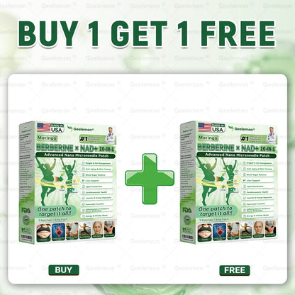 𝐆𝐞𝐞𝐋𝐞𝐦𝐨𝐧® 𝐌𝐨𝐫𝐢𝗻𝗴𝗮 · 𝐁𝐞𝐫𝐛𝗲𝗿𝗶𝗻𝗲 × 𝗡𝗔𝗗+ 𝟏𝟎 𝐢𝐧 𝟏 𝐀𝐝𝐯𝐚𝐧𝐜𝐞𝐝 𝗡𝗮𝗻𝗼 𝗠𝗶𝗰𝗿𝗼𝗻𝐞𝐞𝐝𝐥𝐞 𝐏𝐚𝐭𝗰𝗵(Just once a day, visible changes in 7 days) For obesity, cardiovascular health, diabetes, sleep apnea, thyroid gland, intestinal health, joint problems and more