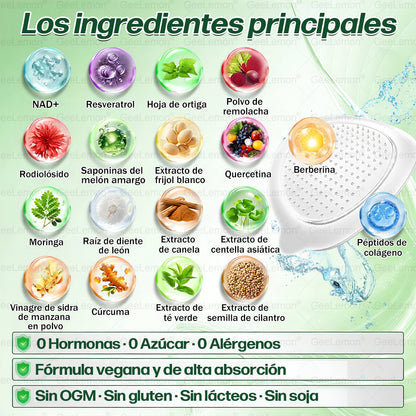 𝐆𝐞𝐞𝐋𝐞𝐦𝐨𝐧® Parche de Microagujas Nano Avanzado 10 en 1 con Moringa, Berberina y NAD+(𝐒𝐨𝐥𝐨 𝐮𝐧𝐚 𝐯𝐞𝐳 𝐚𝐥 𝐝í𝐚, 𝐜𝐚𝐦𝐛𝐢𝐨𝐬 𝐯𝐢𝐬𝐢𝐛𝐥𝐞𝐬 𝐞𝐧 𝟕 𝐝í𝐚𝐬)🎉 𝐏𝐚𝐫𝐚 𝐨𝐛𝐞𝐬𝐢𝐝𝐚𝐝, 𝐏𝐈𝐄𝐋 𝐅𝐋𝐎́𝐂𝐈𝐃𝐀, 𝐝𝐢𝐚𝐛𝐞𝐭𝐞𝐬, 𝐚𝐩𝐧𝐞𝐚 𝐝𝐞𝐥 𝐬𝐮𝐞ñ𝐨, 𝐩𝐫𝐨𝐛𝐥𝐞𝐦𝐚𝐬 𝐚𝐫𝐭𝐢𝐜𝐮𝐥𝐚𝐫𝐞𝐬 𝐲 𝐦á𝐬