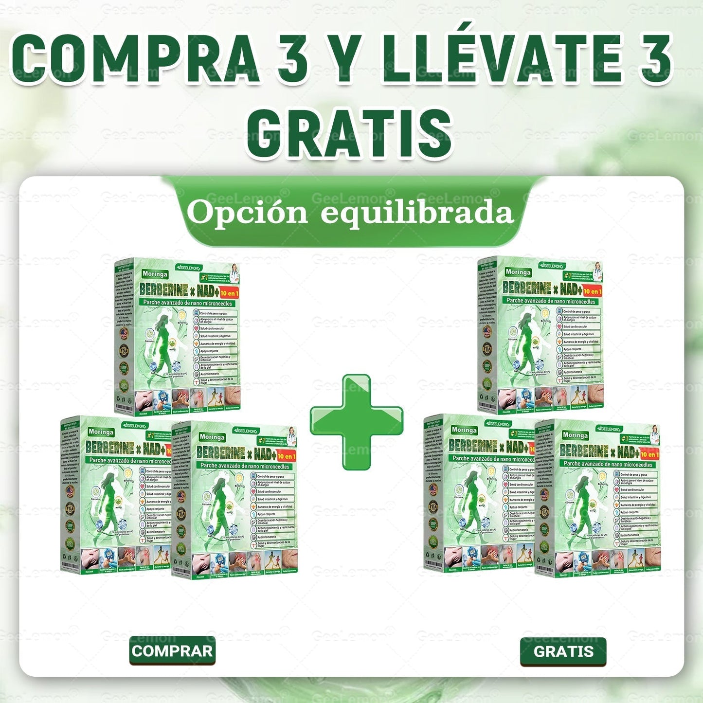 𝐆𝐞𝐞𝐋𝐞𝐦𝐨𝐧® Parche de Microagujas Nano Avanzado 10 en 1 con Moringa, Berberina y NAD+(𝐒𝐨𝐥𝐨 𝐮𝐧𝐚 𝐯𝐞𝐳 𝐚𝐥 𝐝í𝐚, 𝐜𝐚𝐦𝐛𝐢𝐨𝐬 𝐯𝐢𝐬𝐢𝐛𝐥𝐞𝐬 𝐞𝐧 𝟕 𝐝í𝐚𝐬)🎉 𝐏𝐚𝐫𝐚 𝐨𝐛𝐞𝐬𝐢𝐝𝐚𝐝, 𝐏𝐈𝐄𝐋 𝐅𝐋𝐎́𝐂𝐈𝐃𝐀, 𝐝𝐢𝐚𝐛𝐞𝐭𝐞𝐬, 𝐚𝐩𝐧𝐞𝐚 𝐝𝐞𝐥 𝐬𝐮𝐞ñ𝐨, 𝐩𝐫𝐨𝐛𝐥𝐞𝐦𝐚𝐬 𝐚𝐫𝐭𝐢𝐜𝐮𝐥𝐚𝐫𝐞𝐬 𝐲 𝐦á𝐬
