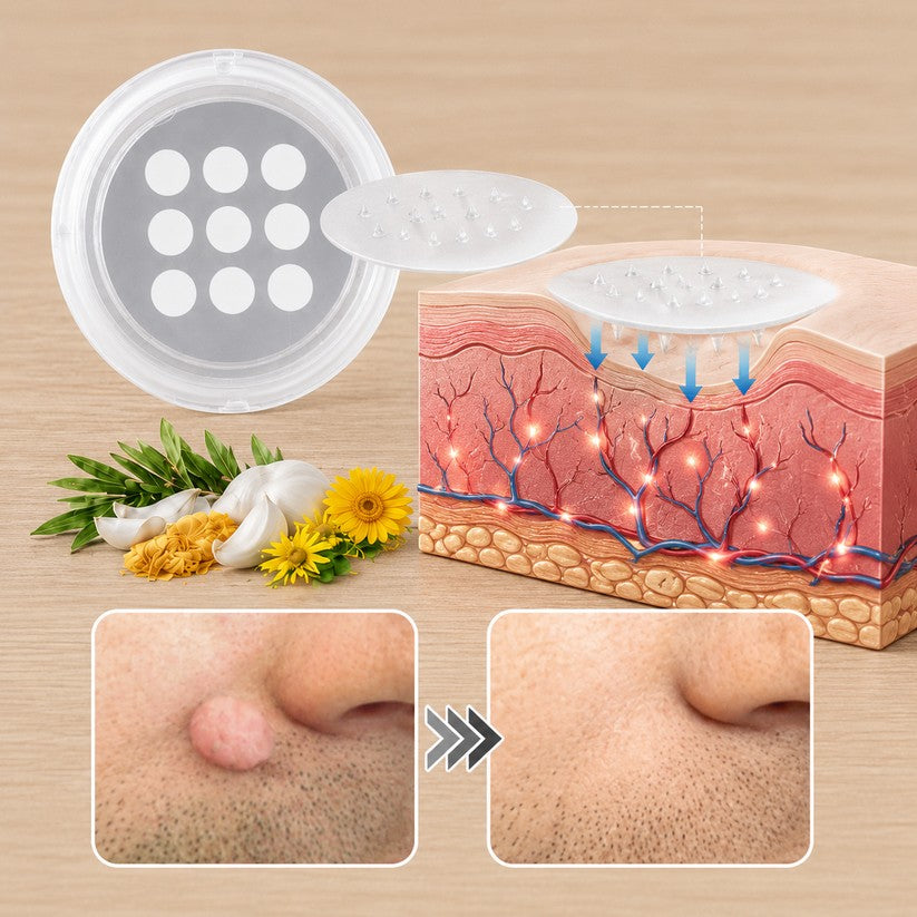 Pureshade® 2-in-1 Microneedle & Hydrocolloid Patch ✨Invisible Face & Body Patches for Raised Moles, Acne, Flat Warts & Skin Tags - Helps Improve the Appearance of Wrinkles, Scars & Blemishes
